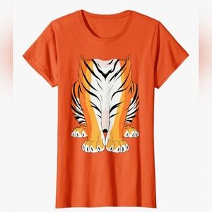 Orange Tiger Costume Graphic T-Shirt
